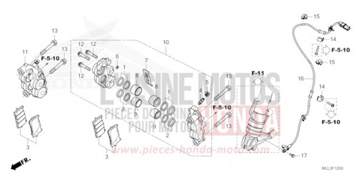 FRONT BRAKE CALIPER (CB1000) CB1000S de 2025